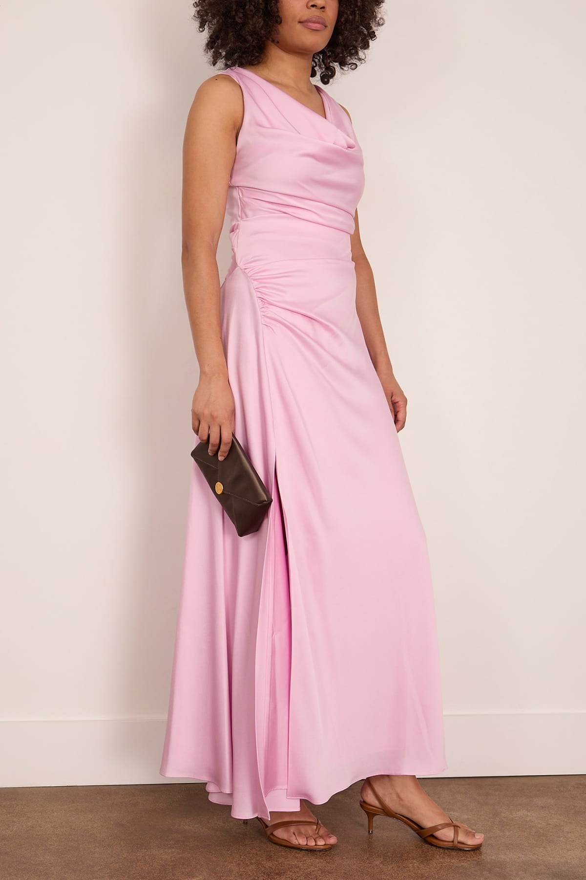 Simkhai Melaney Satin Gown in Tulip