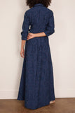Simkhai Courtney Long Sleeve Belted Gown in Midnight