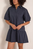 Simkhai Crissy Cotton Poplin Dress in Midnight