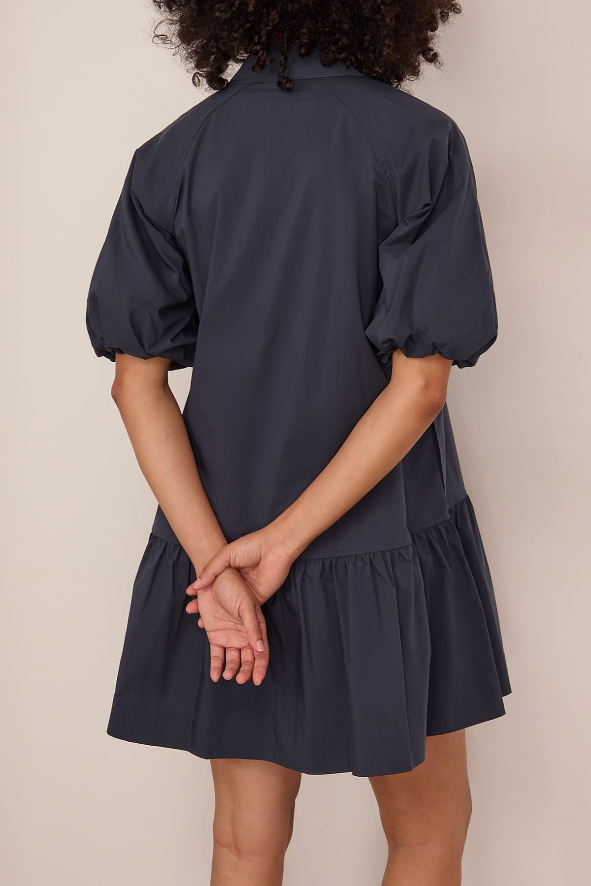 Simkhai Crissy Cotton Poplin Dress in Midnight