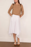 Simone Rocha Bow Ribbon Tail Long Sleeve T-Shirt in Toffee