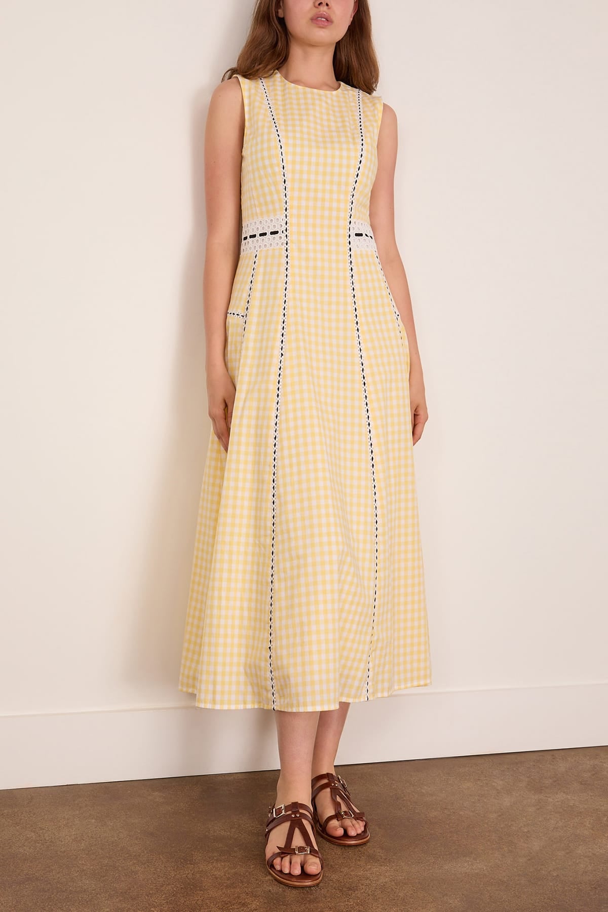 Tanya Taylor Sloane Dress in Lemon Meringue Multi