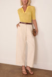 Bite Studios Cotton Net Rib Top in Daffodil