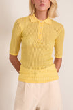 Bite Studios Cotton Net Rib Top in Daffodil