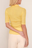 Bite Studios Cotton Net Rib Top in Daffodil