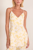 Bite Studios Sculpted Printed Strap Top in Daffodil Bouquet
