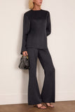 Bite Studios Relaxed Satin Trouser in Black