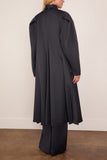 Bite Studios Chet Satin Trench in Black