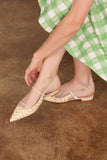 Alexandre Birman Tita Raffia Zig Flat in Eggshell