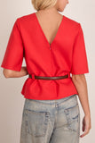 Amir Taghi Laurie Top in Coral