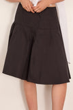 Plan C Poplin Cotton Skirt in Black