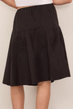 Plan C Poplin Cotton Skirt in Black