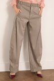 Tibi Reactive Garment Dyed Stretch Twill Sid Pant in Pewter