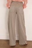 Tibi Reactive Garment Dyed Stretch Twill Sid Pant in Pewter