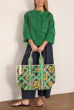 Toast Tea Towel Stripe Long Sleeve Top in Sea Green