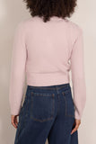 Brandon Maxwell The Sloane Silk Cashmere Cardigan Sweater in Dusty Pink