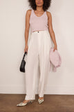 Brandon Maxwell The Reese V-Neck Knit Tank in Dusty Pink