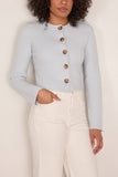 Brandon Maxwell The Ryder Knit Jacket in Ice Blue