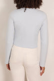 Brandon Maxwell The Ryder Knit Jacket in Ice Blue
