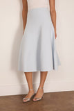 Brandon Maxwell The Miller Structured Knit Skirt in Ice Blue