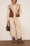 Isabel Marant Alime Shearling Vest in Cognac