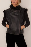 Isabel Marant Alime Shearling Vest in Black