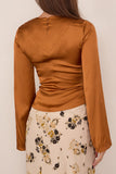 Isabel Marant Neame Satin Top in Caramel
