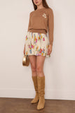 Etoile Isabel Marant Livy Pleated Skirt in Ecru