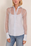Simkhai Loen Long Sleeve Shirt in Periwinkle Sky