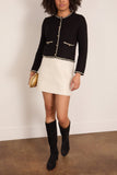 Simkhai Anouk Button Front Jacket in Black Ivory