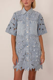Simkhai Calyn Mini Shirt Dress in Cetara