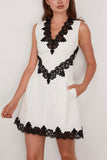 Simkhai Minna Mini Dress in Ivory/Multi