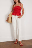 Simkhai Jude High Rise Crop Wide Leg Jean in Distressed White