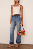 Simkhai Jude High Rise Crop Wide Leg Jean in Sherwood