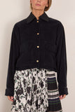 Maria McManus Cropped A-Line Jacket in Navy