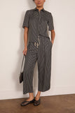 Maria McManus Balloon Drawstring Trouser in Black Stripe