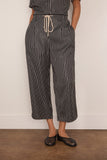 Maria McManus Balloon Drawstring Trouser in Black Stripe