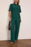 Maria McManus Wide Leg Pull On Pant in Emerald