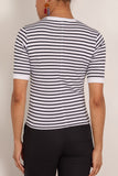 Maria McManus Baby Tee in Navy/White Stripe
