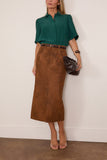 Maria McManus Bell Sleeve Blouse in Emerald