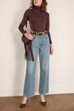 Flore Flore Dinah Turtleneck in Choco Plum