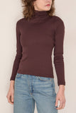 Flore Flore Dinah Turtleneck in Choco Plum