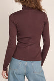 Flore Flore Dinah Turtleneck in Choco Plum