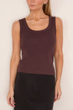 Flore Flore Hillie Tank in Choco Plum