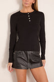 Flore Flore Jess Long Sleeve Top in Black