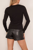 Flore Flore Jess Long Sleeve Top in Black