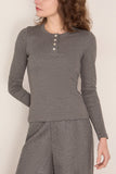 Flore Flore Jess Long Sleeve Top in Melee Grey