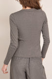 Flore Flore Jess Long Sleeve Top in Melee Grey