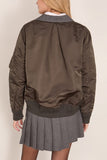 Sacai Suiting x Nylon Twill Jacket in Gray x Dark Khaki
