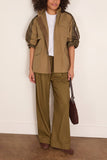 Sacai Cotton Weather Jacket in Beige x Dark Khaki